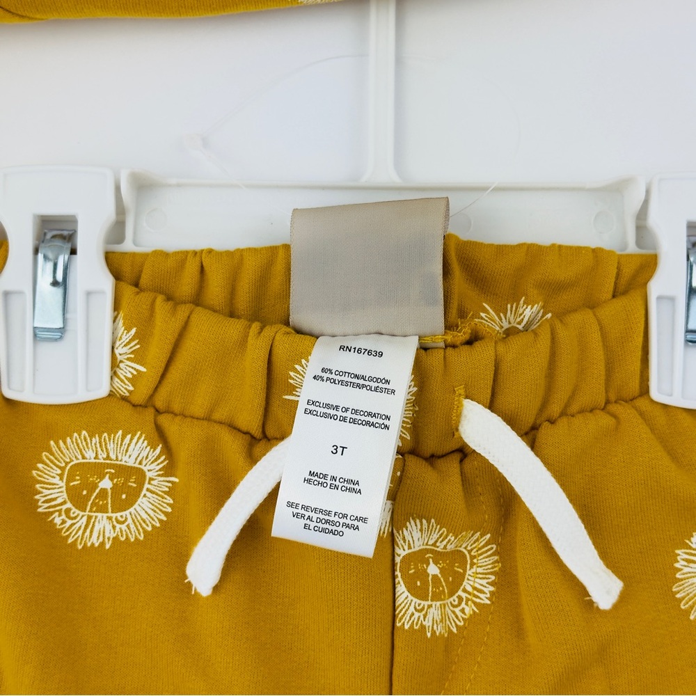 Brooklyn Boys Toddler Boys 2-Piece Fleece Shorts Outfit-Yellow, Size 3T NWT NEW - Picture 4 of 5